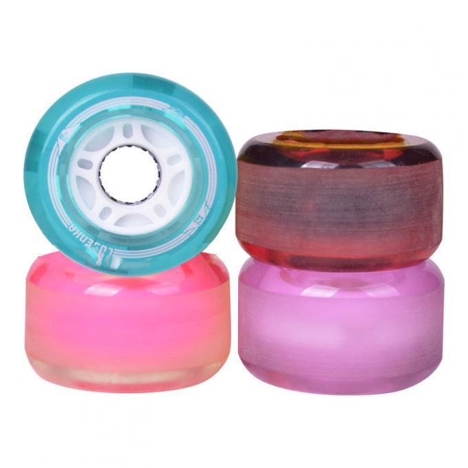 50MM-59MM LED-beleuchtete Skateboardräder PU-Kreuzfahrer Skateboardräder 0