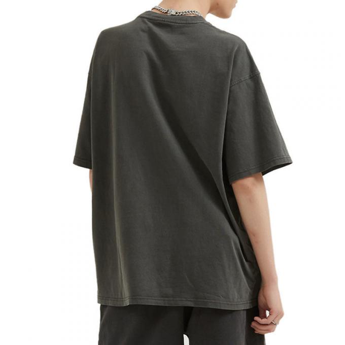 Schwergewicht 100% Baumwolle Sportkleidung Hip Hop Drop Schulter Oversized Tee Unisex 1