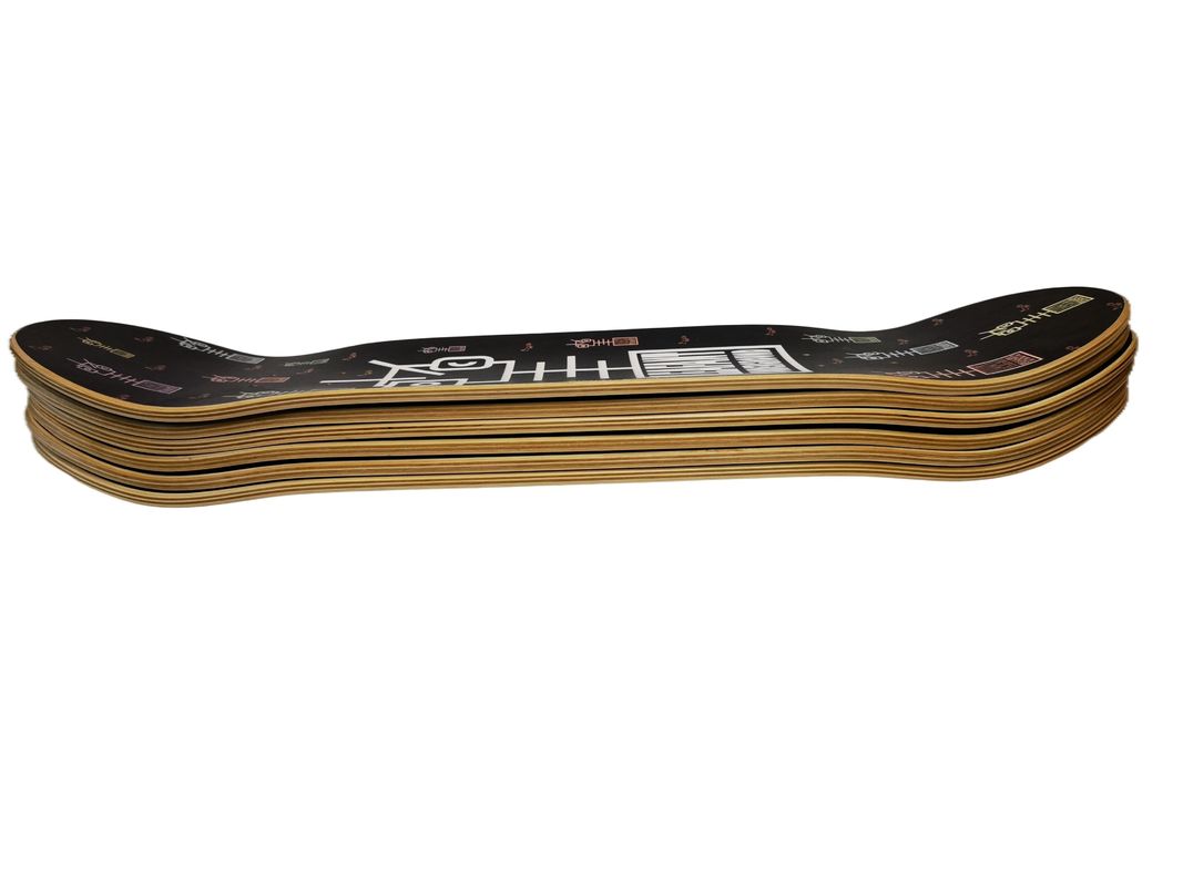 2024 Hot Sales Style 7 Ply Ahorn Custom Konkaven Doppel Kick Professionelles Langbrett Skateboard